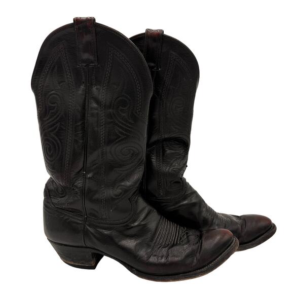 Justin Boots Men\'s Dark Burgundy Western Cowboy Boots Size 10D main image 12